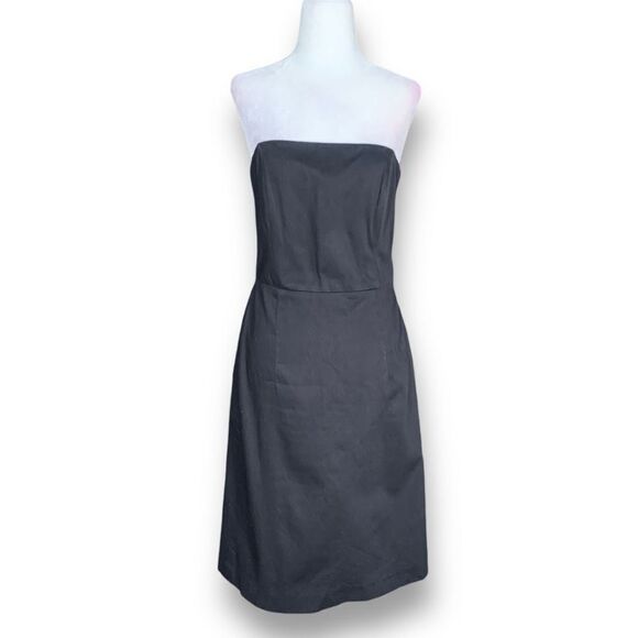 Y2K Banana Republic Dress Black Strapless Retro Style Corseted Mini Classic - Picture 1 of 11